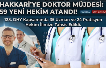 Hakkari’ye 59 Hekim Kadrosu Tahsis Edildi