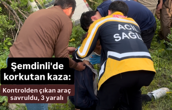 Şemdinli'de korkutan kaza: Kontrolden çıkan araç savruldu, 3 yaralı