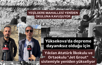 Yüksekova'da depreme dayanıksız olduğu için...