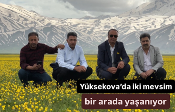 Yüksekova’da iki mevsim bir arada yaşanıyor