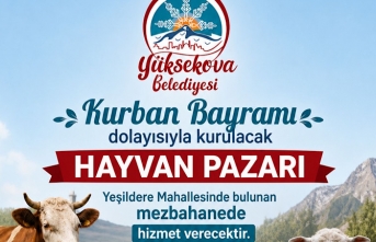 Yüksekova’da Kurban Dolayısıyla Hayvan Pazarı Yeri Belirlendi