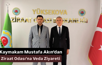 Kaymakam Mustafa Akın’dan Ziraat Odası’na Veda Ziyareti