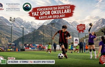 Yüksekova’da Gençler İçin Ücretsiz Yaz Spor...