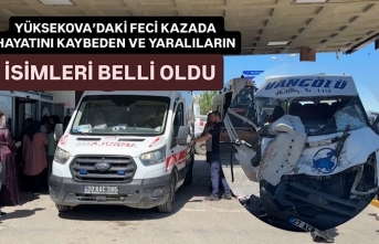 Yüksekova’daki feci kazada hayatını kaybedenlerin...