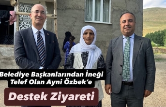 Belediye Başkanlarından İneği Telef Olan Ayni Özbek’e Destek Ziyareti