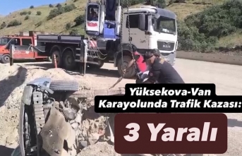 Yüksekova-Van Karayolunda Korkutan Trafik Kazası: 3 Kişi Yaralandı