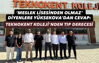 "Meslek Lisesinden Olmaz" Diyenlere  Yüksekova'dan Cevap: Özel Yüksekova Teknokent Koleji'nden Tıp Derecesi!