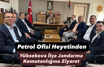 Petrol Ofisi Heyetinden Yüksekova İlçe Jandarma Komutanlığına Ziyaret