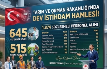 Tarım ve Orman Bakanlığı 1874 sözleşmeli personel alacak