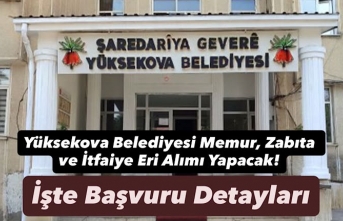 Yüksekova Belediyesi Memur, Zabıta ve İtfaiye Eri Alımı Yapacak! İşte Başvuru Detayları