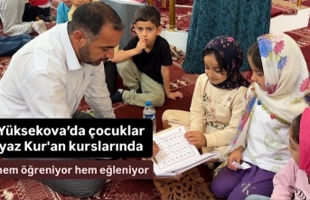 Yüksekova’da çocuklar yaz Kur'an kurslarında hem öğreniyor hem eğleniyor