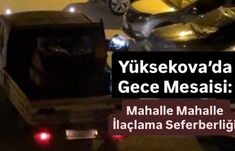 Yüksekova’da Gece Mesaisi: Mahalle Mahalle İlaçlama...