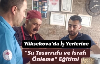 Yüksekova’da İş Yerlerine "Su Tasarrufu...