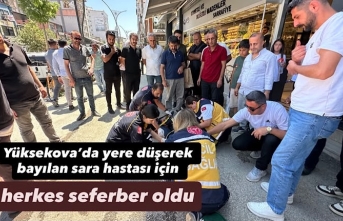 Yüksekova’da yere düşerek bayılan sara hastası...