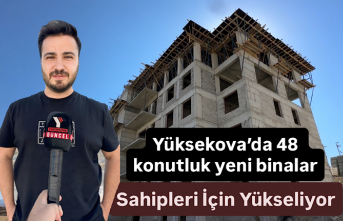 Yüksekova’da 48 Konutluk Yeni Binalar Sahipleri İçin Yükseliyor