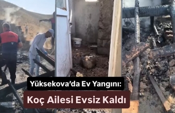 Yüksekova’da Ev Yangını: Koç Ailesi Evsiz Kaldı