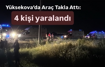 Yüksekova’da Hafif Ticari Araç Takla Attı: 3 Yaralı