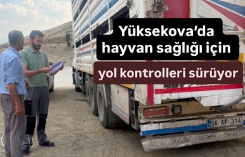 Yüksekova’da hayvan sağlığı için yol kontrolleri...