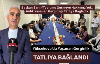 Başkan Sarı: “Toplumu Germeye Hakkımız Yok, Anlık Yaşanan Gerginliği Tatlıya Bağladık”