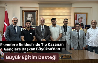 Esendere Beldesi'nde Tıp Kazanan Gençlere Başkan Büyüksu'dan Büyük Eğitim Desteği