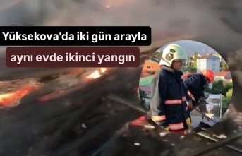 Yüksekova'da iki gün arayla aynı evde ikinci yangın