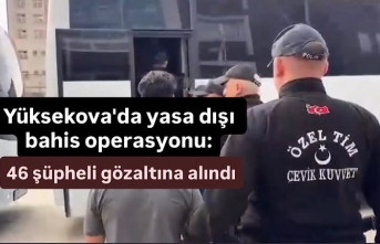 Yüksekova'da yasa dışı bahis operasyonu: 46 şüpheli gözaltına alındı