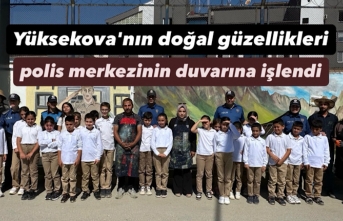 Yüksekova'nın doğal güzellikleri polis merkezinin duvarlarına işlendi
