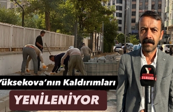 Yüksekova’da 10 Kilometrelik Dev Kaldırım Projesi Hız Kesmeden Devam Ediyor