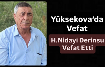 Yüksekova’da Vefat: H.Nidayi Derinsu Hayatını Kaybetti