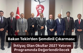 Bakan Tekin’den Şemdinli Çıkarması: İhtiyaç Olan Okullar 2027 Yatırım Programında Değerlendirilecek