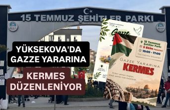 Yüksekova'da gazze yararına kermes düzenleniyor