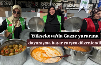 Yüksekova’da Gazze yararına dayanışma hayır çarşısı düzenlendi
