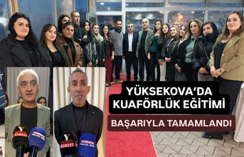 Yüksekova’da kuaförlük eğitimi başarıyla tamamlandı