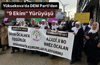 Yüksekova’da Öcalan için yürüyüş düzenlendi