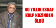 40 Yıllık Esnaf Kalp Krzinden Öldü