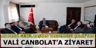Ak parti genel başkan yardımcısı çalık'tan vali...