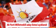 Ak Parti Milletvekili aday listesi açıklandı