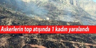 Askerlerin top atışında 1 kadın yaralandı
