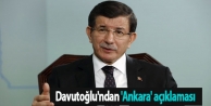 Başbakan Davutoğlu'ndan 'Ankara' açıklaması