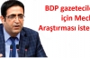 BDP gazeteciler için Meclis Araştırması istedi