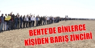 Behte'de binlerce kişiden barış zinciri