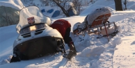 Bingöl'de hastalar kar motoru ile kurtarılıyor