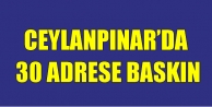 Ceylanpınar’da 30 adrese baskın