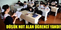 Düşük not alan öğrenci yandı!