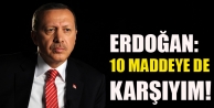 Erdoğan: 10 maddeye de karşıyım!