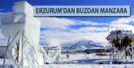 Erzurum'dan buzdan manzara