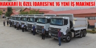 Hakkari İl Özel İdaresi’ne 16 Yeni İş Makinesi