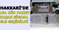 Hakkari'de 161 Bin Paket Kaçak Sigara Ele Geçirdi