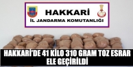 Hakkari’de 41 Kilo 310 Gram Toz Esrar Ele Geçirildi...