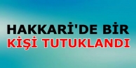Hakkari'de bir kişi tutuklandı